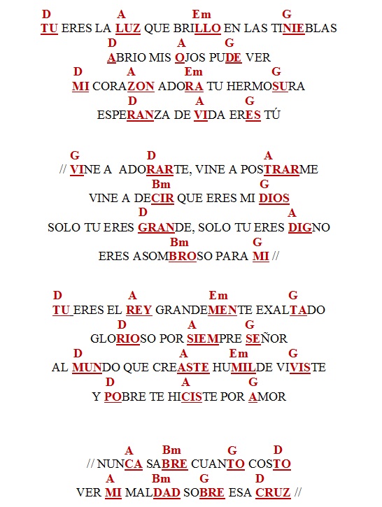 Letra Y Acordes De El Secreto Es Adorarle farranan